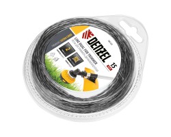 Леска для триммера, двухкомпонентная квадрат 2 мм, 15 м Extra cord Denzel