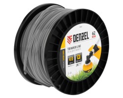 Леска для триммера двухкомпонентная квадрат, 4,0мм х 62м, на DIN катушке EXTRA CORD Denzel