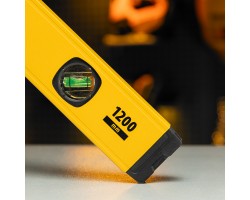 Уровень алюминиевый, магнит, фрезерованный, 3 глазка (1 зеркал.) 0,5 мм/м, 1200 мм Denzel-foto15