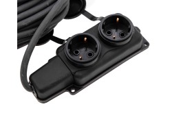 Удлинитель силовой 20 м, 16А, тип УХз16, КГ 3 x 1.5 мм, 2 розетки, Сибртех-foto2