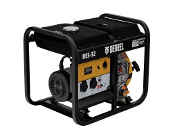 Генератор дизельный DES-32, 3,2 кВт, 230 В, 11 л, ручной стартер Denzel 