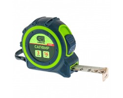 Рулетка Сапфир,двухкомпонентный корпус,3 м х 16 мм Сибртех-foto2