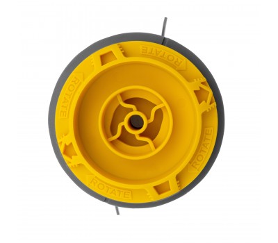 Катушка триммерная полуавтомат, быстрая заправка, шестигранник HEX х 15/6, болт 5/16 левый, М8 левый Denzel