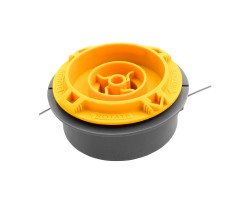 Катушка триммерная полуавтомат, быстрая заправка, шестигранник HEX х 15/6, болт 5/16 левый, М8 левый Denzel