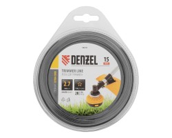 Леска для триммера двухкомпонентная звезда, 2,7мм х 15м, блистер EXTRA CORD Denzel-foto4