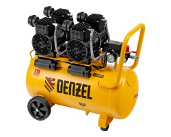 Компрессор безмасл. малошумный DLP -3000/50, 3 кВт, 2х1,5 кВт,50 л, 2850 об/мин,500 л/мин Denzel-foto2