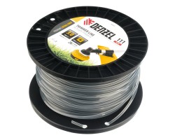 Леска для триммера двухкомпонентная квадрат, 3,0мм х 111м, на DIN катушке EXTRA CORD Denzel-foto2