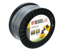 Леска для триммера двухкомпонентная квадрат, 3,0мм х 111м, на DIN катушке EXTRA CORD Denzel