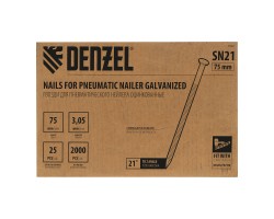 Гвозди для пнев. нейлера (оцинк.) длина - 75 мм, диам. - 3,05 мм, 2000 шт. Denzel-foto4
