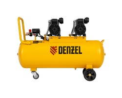 Компрессор безмасл. малошумный DLP-3000/100, 3 кВт, 2х1,5 кВт,100 л, 2850 об/мин,500 л/мин Denzel-foto5