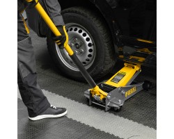 Домкрат гидравлический подкатной, 3 т, 125-470 мм, быстрый подъем, проф. Denzel-foto17