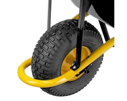 Тачка строительная, усиленная, объем 130 л, 230 кг, колесо 15х6.00-6 Denzel-foto8