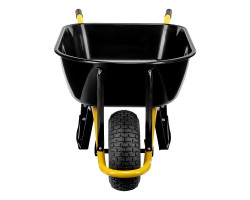 Тачка строительная, усиленная, объем 130 л, 230 кг, колесо 15х6.00-6 Denzel-foto7