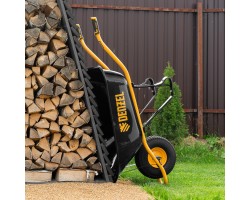 Тачка строительная, усиленная, объем 130 л, 230 кг, колесо 15х6.00-6 Denzel-foto11