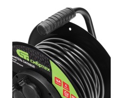 Удлинитель силовой 20 м, 16А, тип УХз16, КГ 3 x 2.5 мм, на стальной катушке, 4 розетки Сибртех-foto6