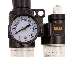 Блок подготовки воздуха регулятор-фильтр-лубрикатор FLR1500, 10 бар, 1500 л/мин, 1/4" Denzel-foto4