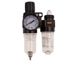 Блок подготовки воздуха регулятор-фильтр-лубрикатор FLR1500, 10 бар, 1500 л/мин, 1/4" Denzel-foto2
