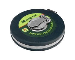 Рулетка геодезическая 20 м х 13 мм, закрытый корпус, фибергласовая лента Сибртех-foto4
