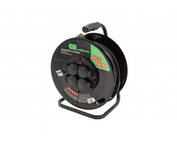 Удлинитель силовой 30 м, 16А, тип УХз16, КГ 3 x 2.5 мм, на стальной катушке, 4 розетки Сибртех-foto7