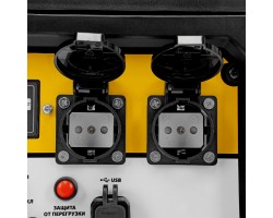 Генератор инверторный GS-4500iSE, 4,5 кВт, 230 В, закрытый корпус, электростартер DENZEL-foto29