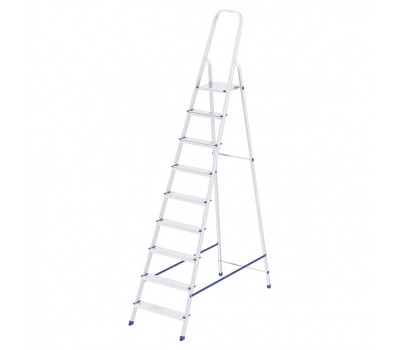 Стремянка, 9 ступеней, алюминиевая, Россия, Сибртех