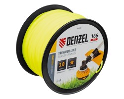 Леска для триммера звезда, 3,0мм х 166м, на DIN катушке FLEX CORD Denzel