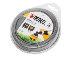 Леска для триммера двухкомпонентная зубчатый квадрат, 3,0мм х 15м, блистер EXTRA CORD Denzel