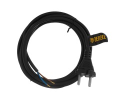 Шнур сетевой Energy Series, ПВС, 3 м, 2 x 1 мм, с неразборной вилкой, черный, Denzel-foto2