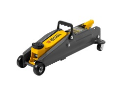 Домкрат гидравлический подкатной, 2 т, 135-385 мм, в пласт. кейсе Denzel-foto2