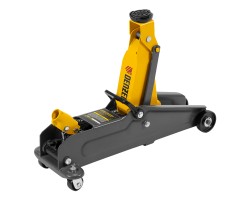 Домкрат гидравлический подкатной, 2 т, 135-385 мм, в пласт. кейсе Denzel-foto5