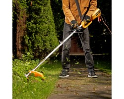 Триммер электрический TE-1220, 1200 Вт, 380 мм, катушка, диск, разборная штанга Denzel Новинка-foto8