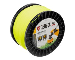 Леска для триммера витой квадрат, 2,0мм х 357м, на DIN катушке FLEX CORD Denzel