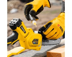 Цепная мини-пила аккумуляторная бесщет., СCS-200BL, шина 200 мм, Li-Ion, 20 В Denzel-foto42