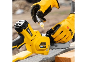 Цепная мини-пила аккумуляторная бесщет., СCS-200BL, шина 200 мм, Li-Ion, 20 В Denzel-foto42