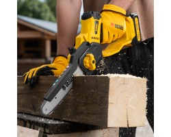 Цепная мини-пила аккумуляторная бесщет., СCS-200BL, шина 200 мм, Li-Ion, 20 В Denzel-foto45