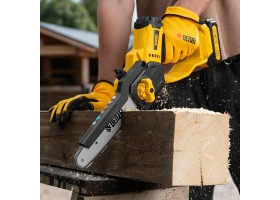 Цепная мини-пила аккумуляторная бесщет., СCS-200BL, шина 200 мм, Li-Ion, 20 В Denzel-foto45