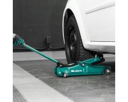 Домкрат гидравлический подкатной, 2 т, 85-330 мм, низкий подхват, в пласт. кейсе Сибртех-foto20