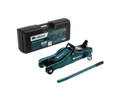 Домкрат гидравлический подкатной, 2 т, 85-330 мм, низкий подхват, в пласт. кейсе Сибртех