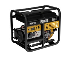 Генератор дизельный DES-55E, 5,5 кВт, 230 В, 11 л, электростартер Denzel 