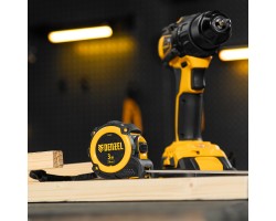 Рулетка 3м х 16мм, автоматич. фиксац., нейлон. покрытие, магнит. зацеп, двухстор. разметка Denzel-foto7