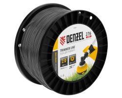 Леска для триммера двухкомпонентная круглая, 2,0мм х 276м, на DIN катушке EXTRA CORD Denzel