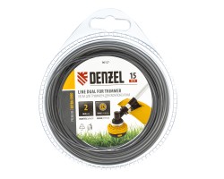 Леска для триммера, двухкомпонентная круглая 2 мм, 15 м Extra cord Denzel-foto2