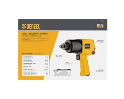 Ударный пневмогайковерт IW860+набор головок, 1/2", 7000 об/мин, 868 Нм Denzel-foto17
