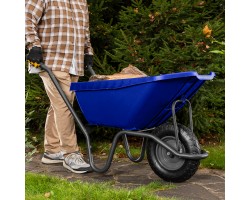 Тачка садово-строительная с пластиковым корытом, грузоподъемность 175 кг, объем 90 л Сибртех-foto14