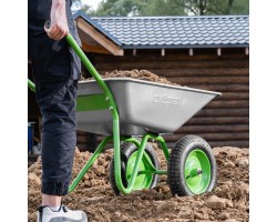 Тачка садовая, 2-х колесная, грузоподъемность 120 кг, объем 65 л Сибртех-foto17