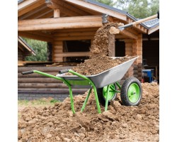 Тачка садовая, 2-х колесная, грузоподъемность 120 кг, объем 65 л Сибртех-foto16