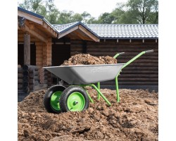 Тачка садовая, 2-х колесная, грузоподъемность 120 кг, объем 65 л Сибртех-foto15