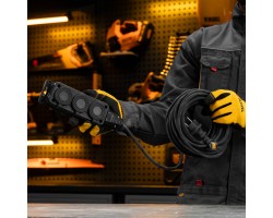 Удлинитель-шнур силовой Top Series, КГТТ, 10 м, 3 розетки, 3 x 1,5 мм Denzel-foto6