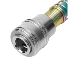 Шланг спиральный воздушный 8 х 12 мм, 18 бар, с быстросъемными соединениями, 15 м Stels-foto4