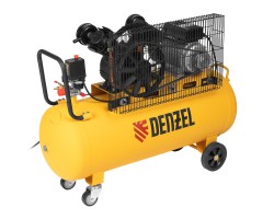 Компрессор воздушный BCV2200/100, ременный привод, 2.2 кВт, 100 литров, 370 л/мин Denzel 
